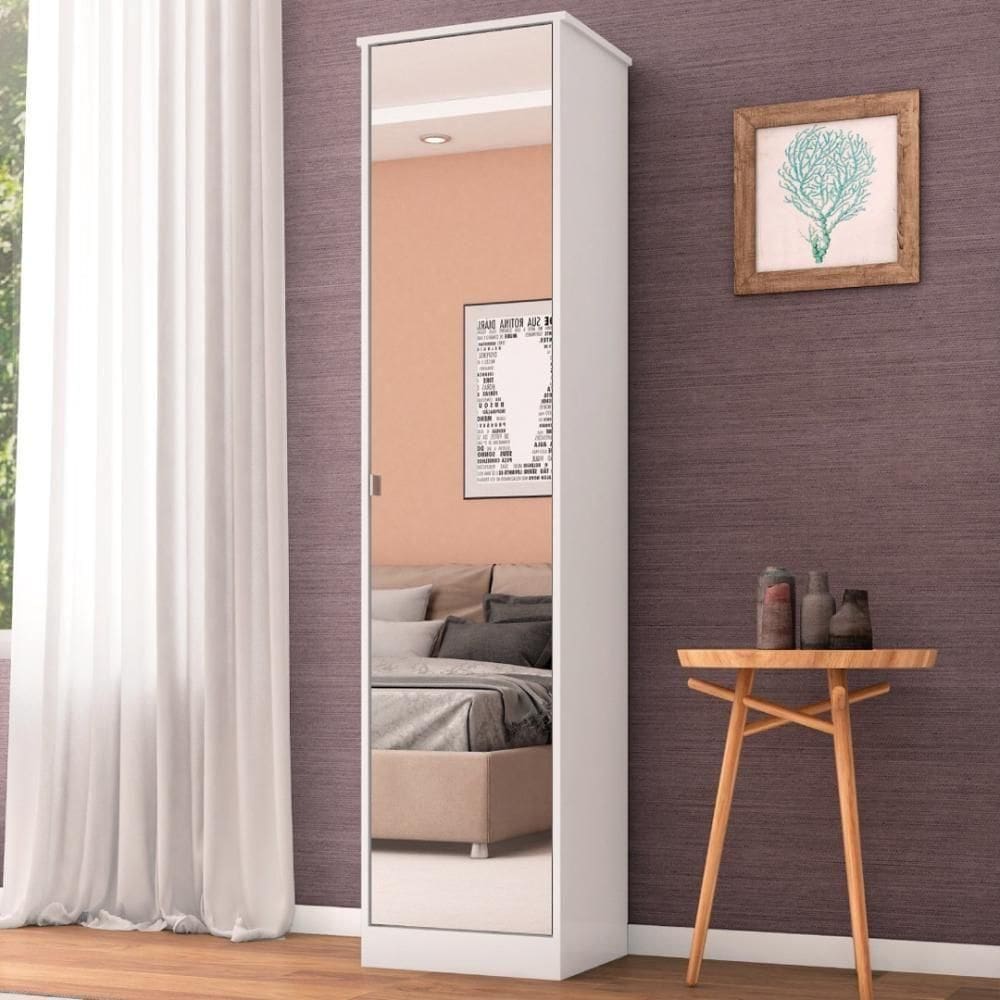 Armário Multiuso Sapateira 1 Porta Miami - Branco Branco