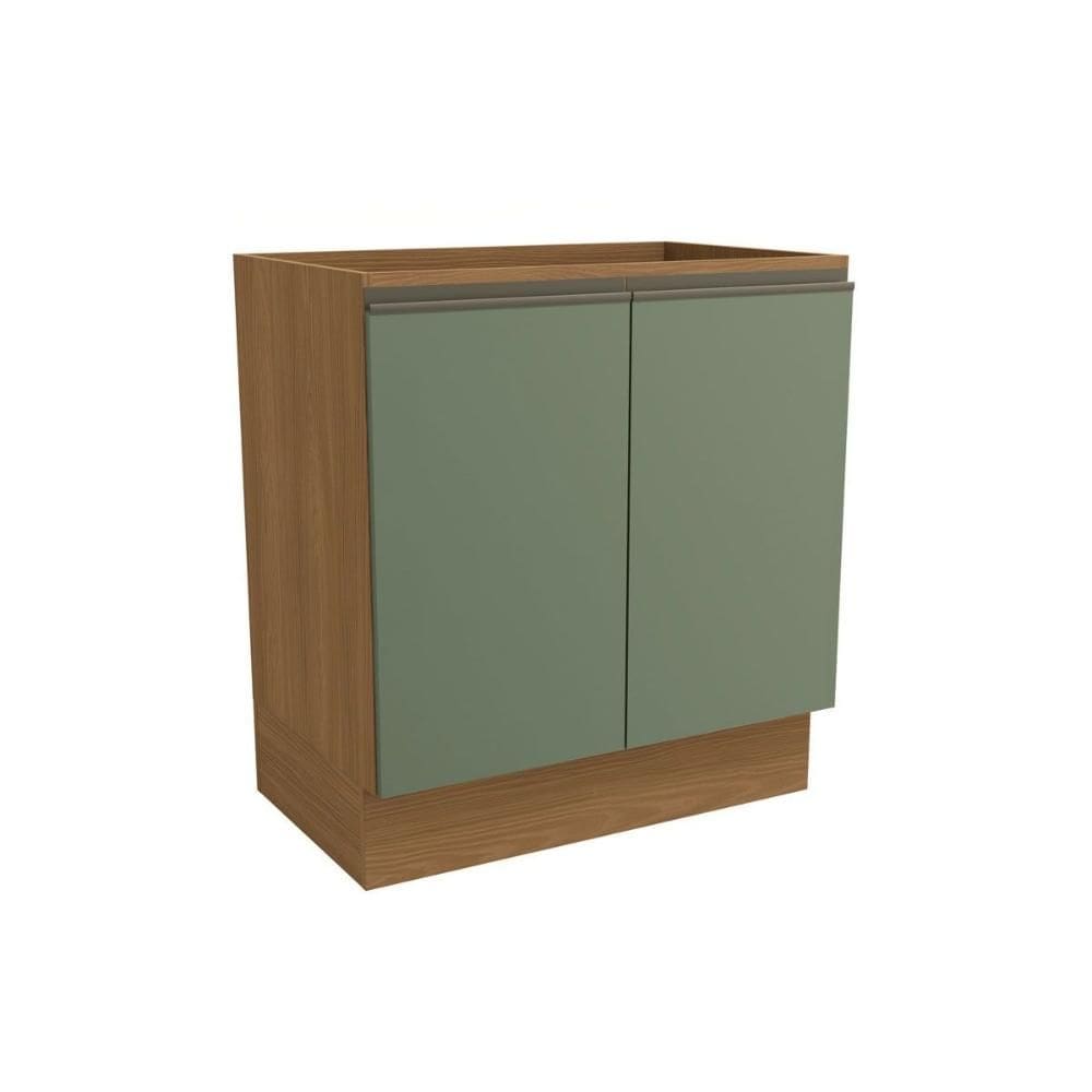 Balcão de Cozinha Maxxi G744 c/ 2 Portas s/ Tampo 80cm Canela/Verde - Kappesberg