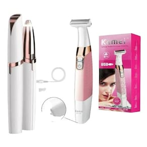 Kit Depilador Pelos Corporal  + Caneta Depiladora Sobrancelhas