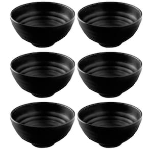Kit 6 Bowls de Melamina Miso Preto 11,3x6cm Servir Ceviche e Shimeji Haus Concept