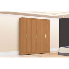 Guarda Roupa Casal 6 Portas e 2 Gavetas R590 Canela - Kappesberg