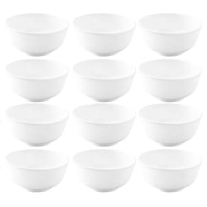 Kit 12 Bowls Melamina 150ml Branco Cumbuca Haus Tigela Fruta Cereais Serenata Hotel