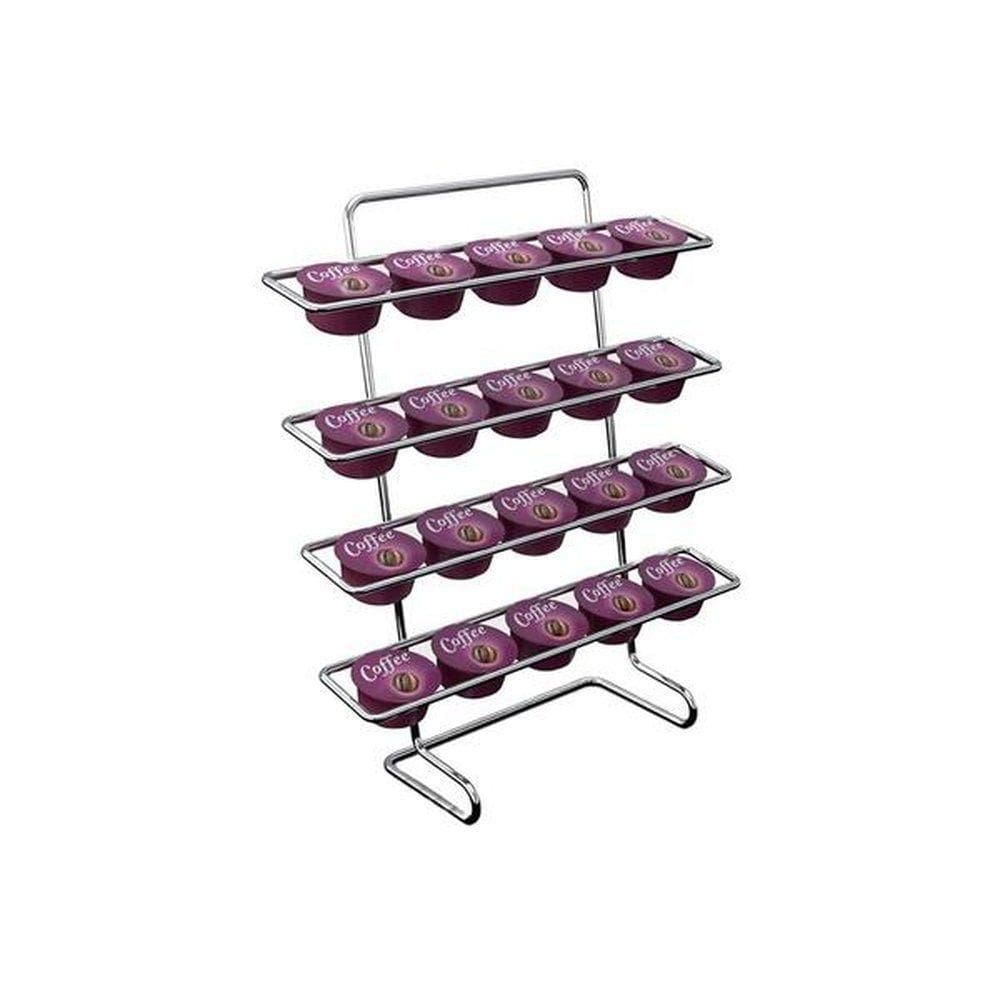 Suporte P/ 20 Capsulas 3 Coraçoes - Cromado