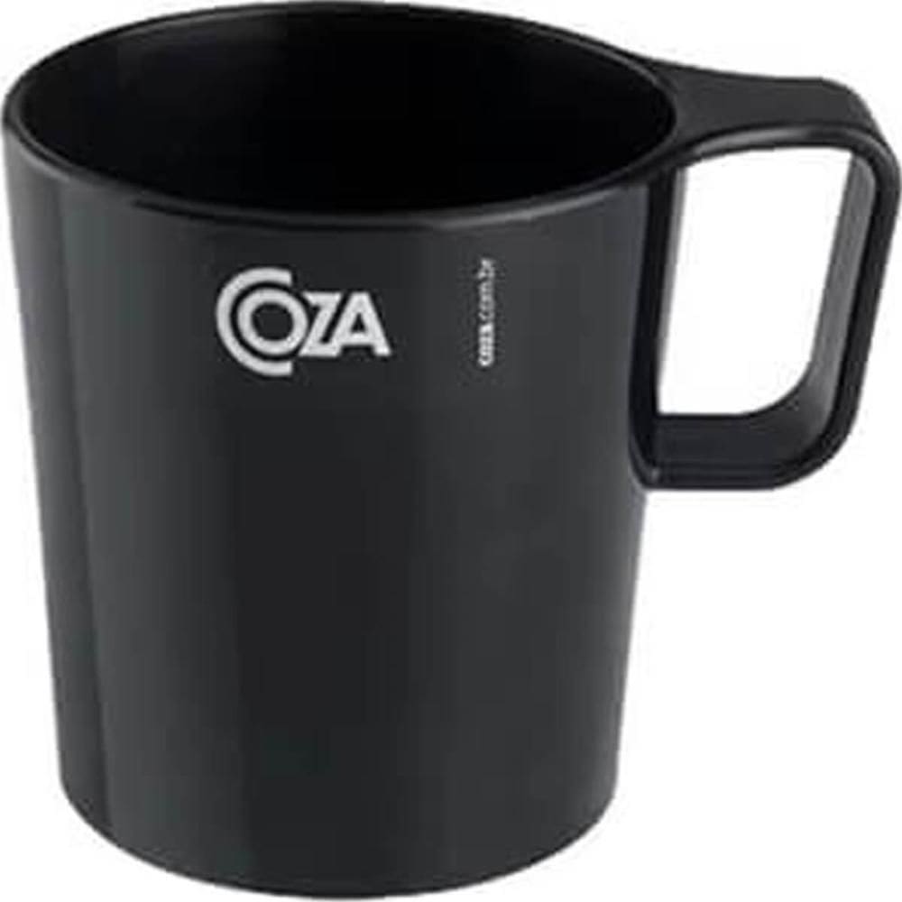 Kit 48 Canecas Escolares 250ml Preto Empilháveis Coza Refeit