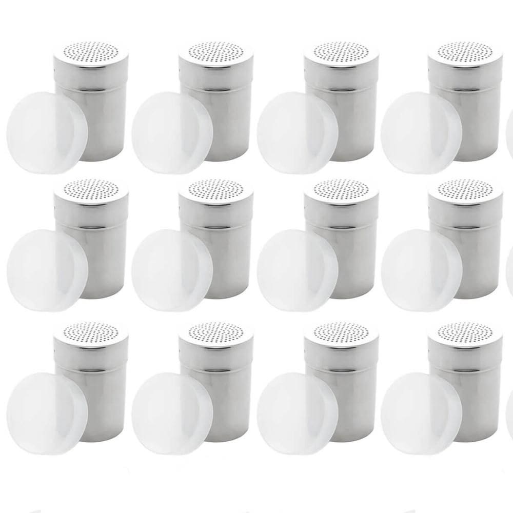 12 Saleiros Pimenteiros De Mesa Inox Lyor Restaurante Lancheria Tampa Dosadora