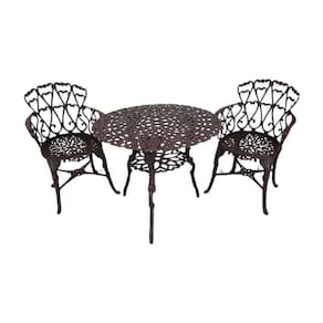 Conjunto Mesa 2 Poltronas Viena Premium Jardim Varanda Sacada Marrom