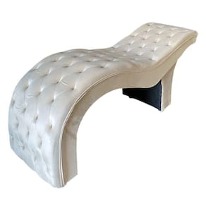 Maca Estética Estofada M2 60cm Veludo Pérola - In9 Decor