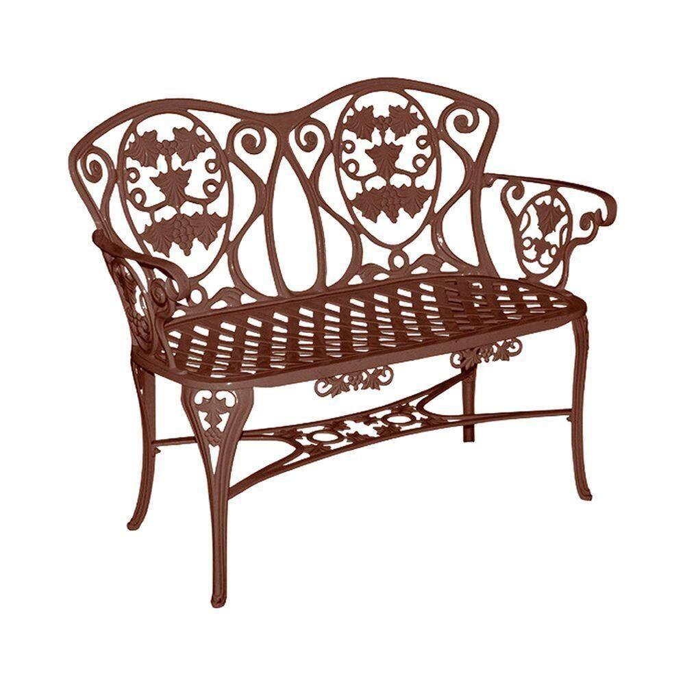Banco Namoradeira De Jardim Viena Malbec 2 Lugares área Externa Aluminio Marrom