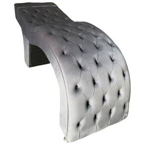 Maca Estética Estofada M1 60cm Veludo Cinza Escuro - In9 Decor