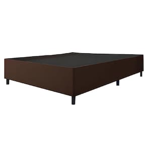 Cama Base Casal Queen 1,58m Suede Marsala Marrom
