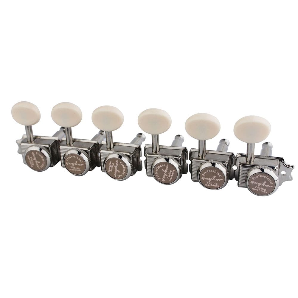 Afinadores de cordas Guitarra Lock Guyker Vintage 6 Inline Nickel
