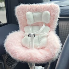 Enfeite de assento de carro SwiftServ Labubu para bonecas de 10 a 17 cm rosa