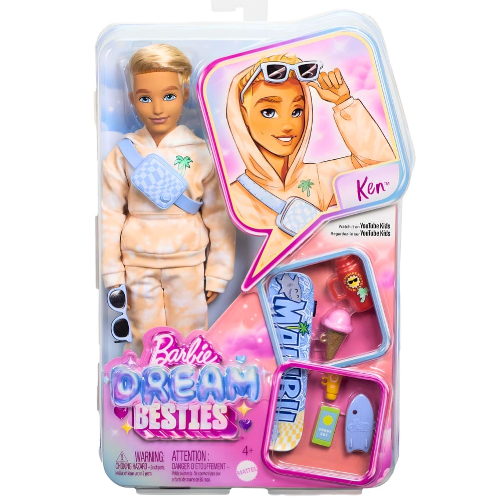 Barbie Dream Besties Boneco Ken com Acessórios JDD75 Mattel