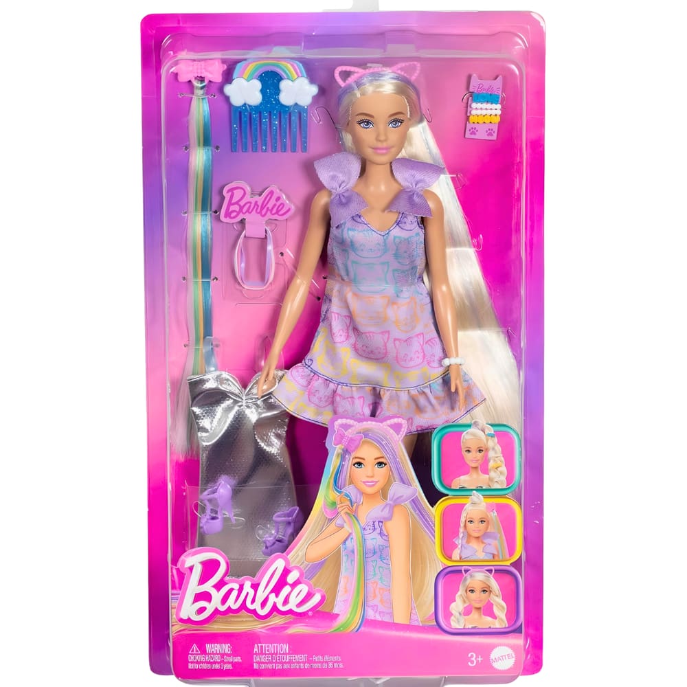 Barbie Fashion Boneca Loira Penteado Colorido JCT72 Mattel