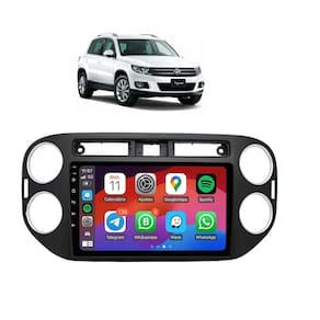 Kit Multimídia Tiguan 2011 / 2017 Mold Preta Android 9 Pol 2/32Gb Carplay - Vision 8990CP