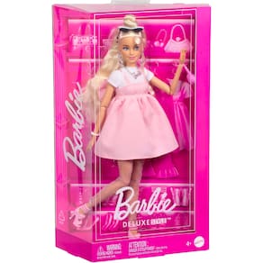Barbie Fashion Deluxe Style Vestido Rosa C Laço HYV27 Mattel