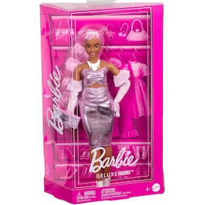 Barbie Fashion Deluxe Style Vestido Metálico HYV25 Mattel