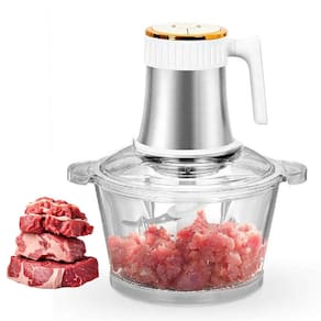 Mini Processador Moedor de Carne Eletrico 4 Laminas 3 Litros Tritura Legume Verdura Alimento Especiarias Tempero Preparo Refeiçao Multiuso