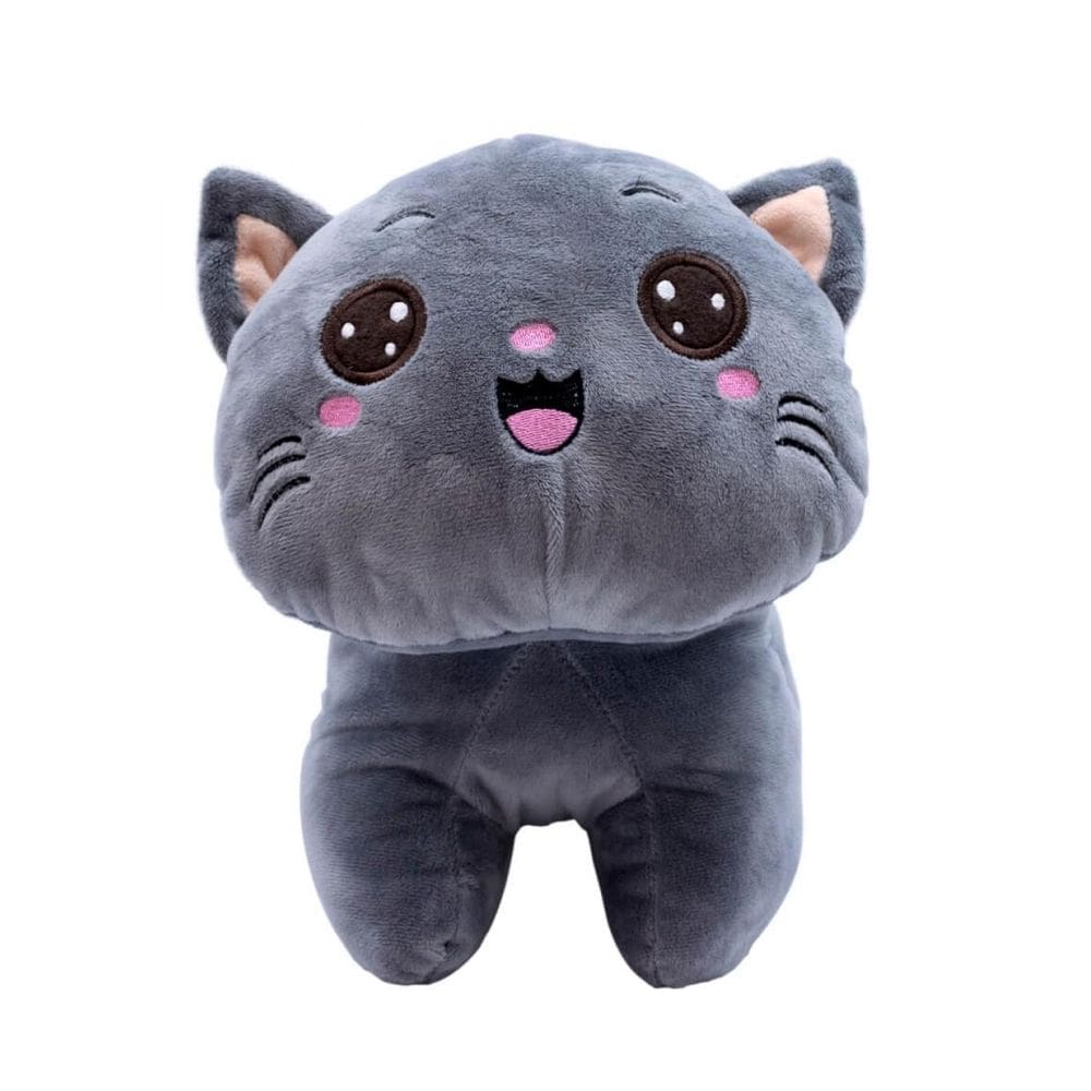 Gato De Pelúcia Olhos Abertos - 27 Cm