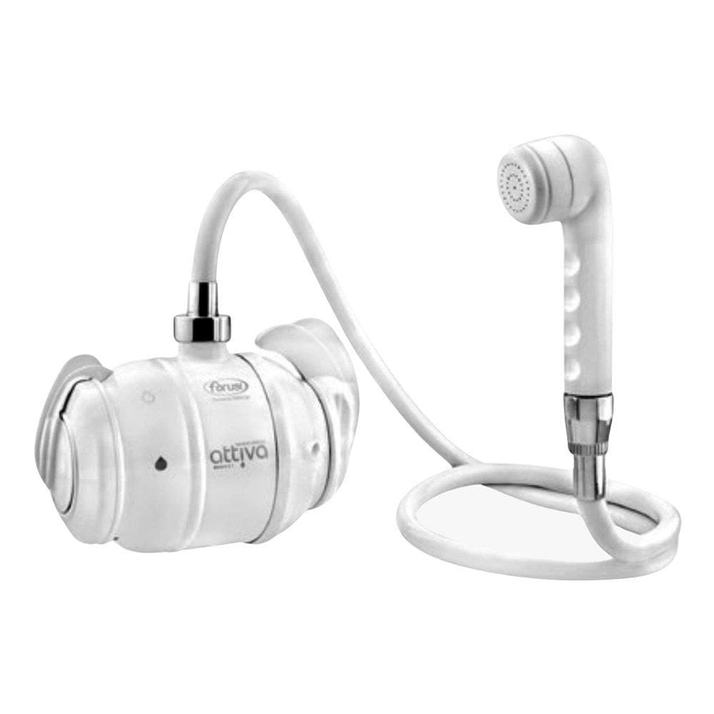 Torneira Eletrônica Forusi Attiva - Parede com Ducha Extensiva Branco 5400W