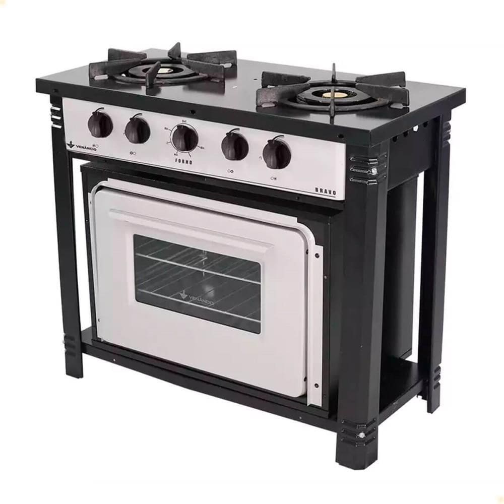 Fogão Industrial Venâncio Bravo Gás 2 Bocas Com Forno Industrial Venâncio BR2BF