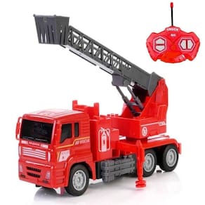 Carro Caminhão Bombeiro Com Controle Remoto Sem Fio Luz Som