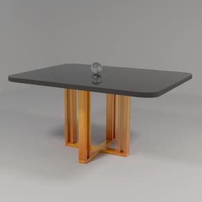 Mesa Paola 120x80 MDF/Vidro Bom Pastor