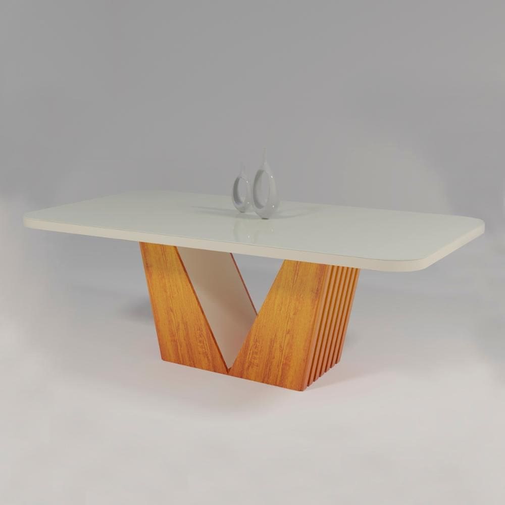Mesa Fenix 180x90 MDF/Vidro Bom Pastor