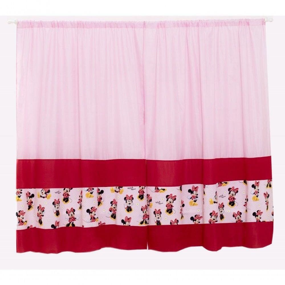 Cortina Charmosa Minnie 2,00m X 1,70m - Estilo E Conforto Para O Seu Quarto Com Proteção E Privacidade!