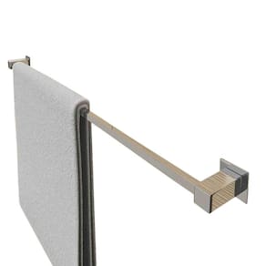 Porta Toalha Inox 80Cm Aço Inox 304 Polido Ou Preto Fosco
