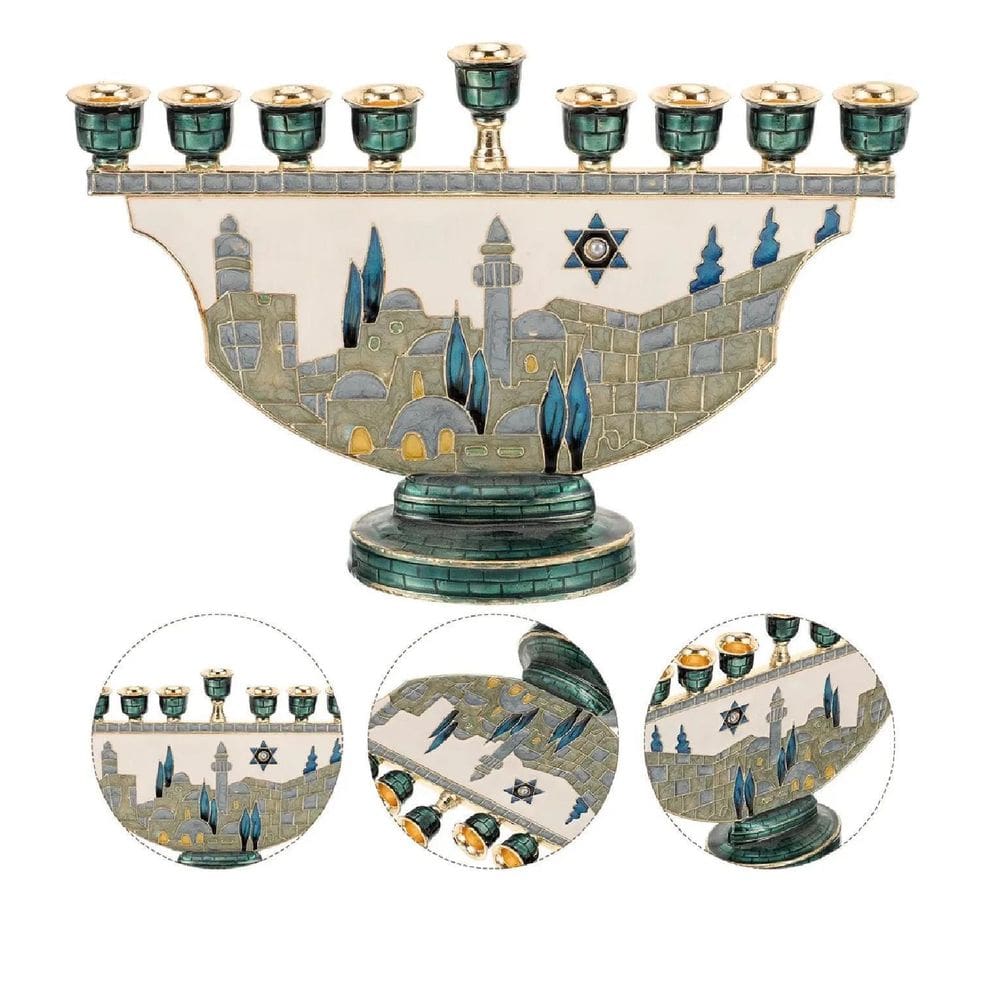 Candelabro 9 Velas - Menorá - Hanukkah Chanukiá De Israel