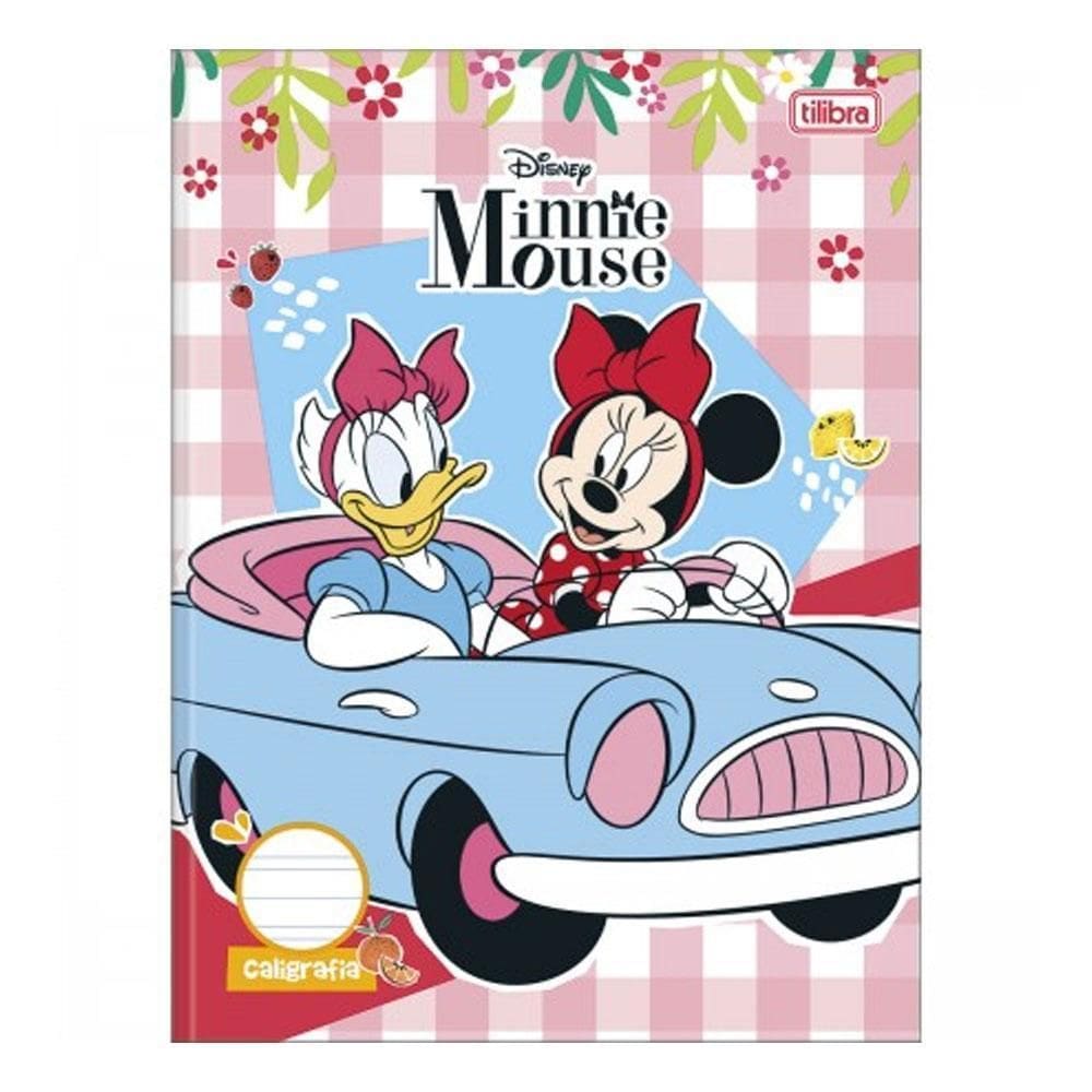 Caderno Caligráfia 40Fls Univ Minnie Mouse Rosa Tilibra