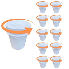 Balde Para Pintura Profissional 20L Tampa Rosca - Kit 11 Pçs