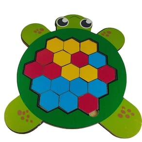 Tartaruga Mosaico Em Madeira Blocos De Montar Educativo
