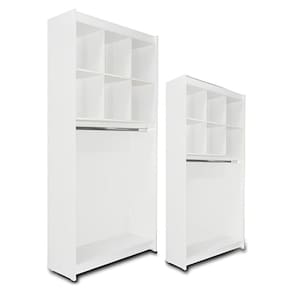 Estante Arara Colmeia Superior Branco 185X92X32Cm - Deep