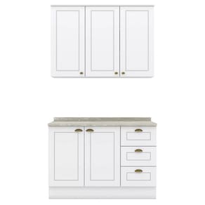 Armario Aereo E Balcao 120 cm CE169 Americana Branco Calcare Henn