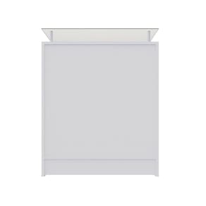 Balcão Simples Atendimento Com Vidro Branco 110X87X38Cm - Deep