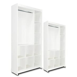 Estante Arara Nicho Lateral E Colméia Inferior Branco 185X92X32Cm - Deep