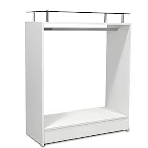 Balcão Arara Expositor Com Vidro Branco 110X87X38Cm - Deep