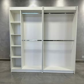 Kit Expositor Roupas Multiuso E Arara Nicho Lateral Branco 185X184X32Cm - Deep