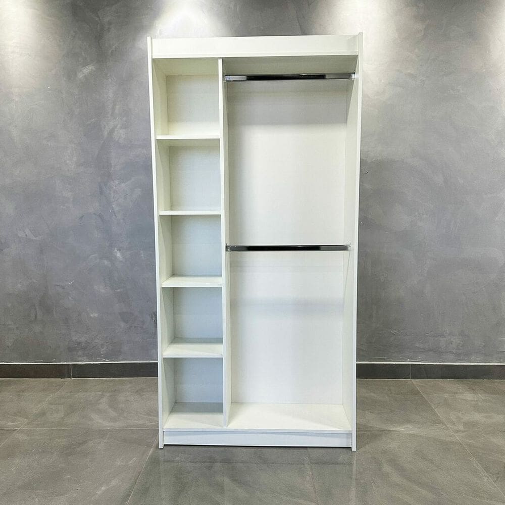 Estante Arara Nicho Lateral Branco 185X92X32Cm - Deep