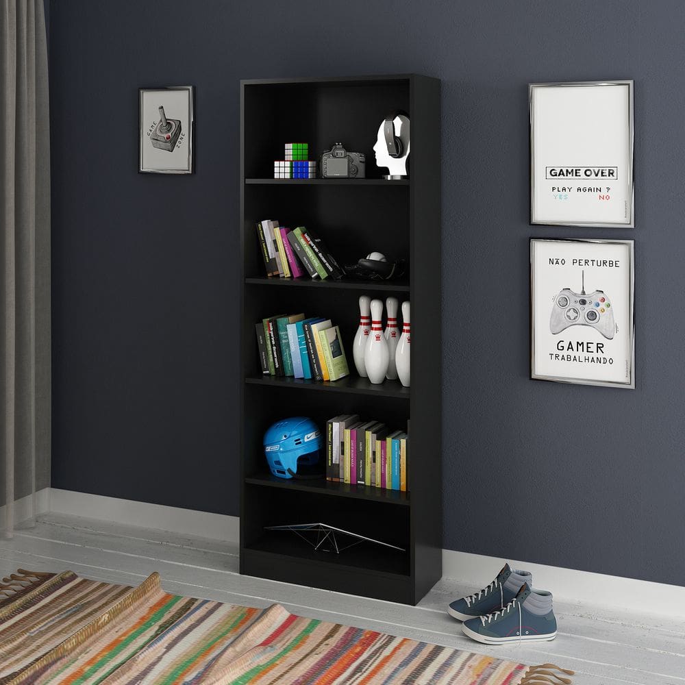Estante Multiuso com 5 Prateleiras ME4141 Preto
