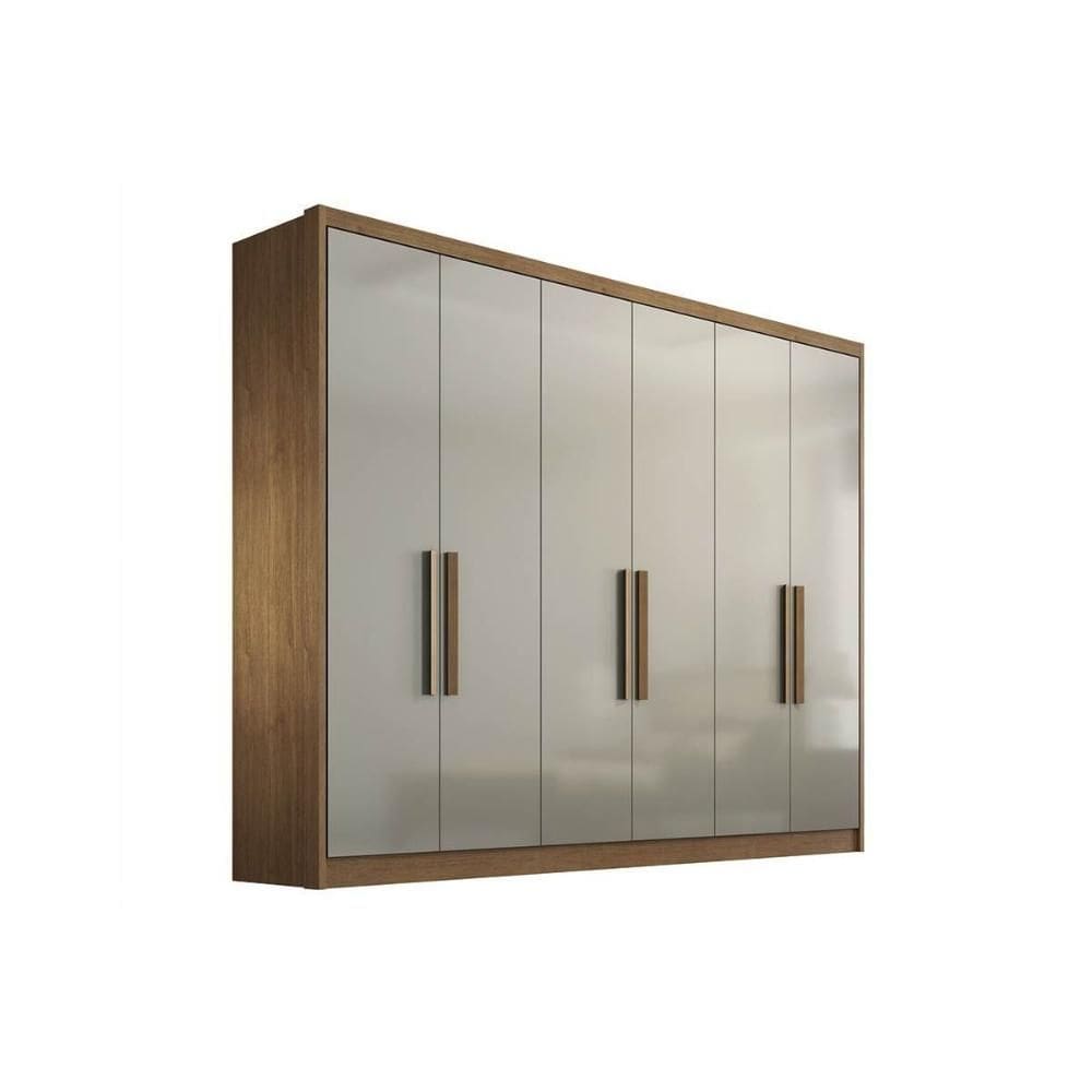 Guarda Roupa Modulado c/ 6 Portas e 6 Gavetas Rizon/Linea Cumaru/Fendi 25 - Novo Horizonte