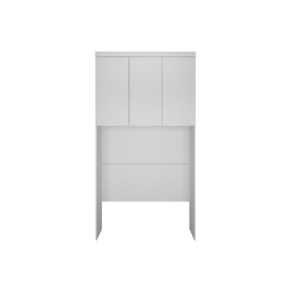 Armário Ponte Modulado Aéreo Solteiro Rizon/Linea c/ 3 Portas Neve - Novo Horizonte