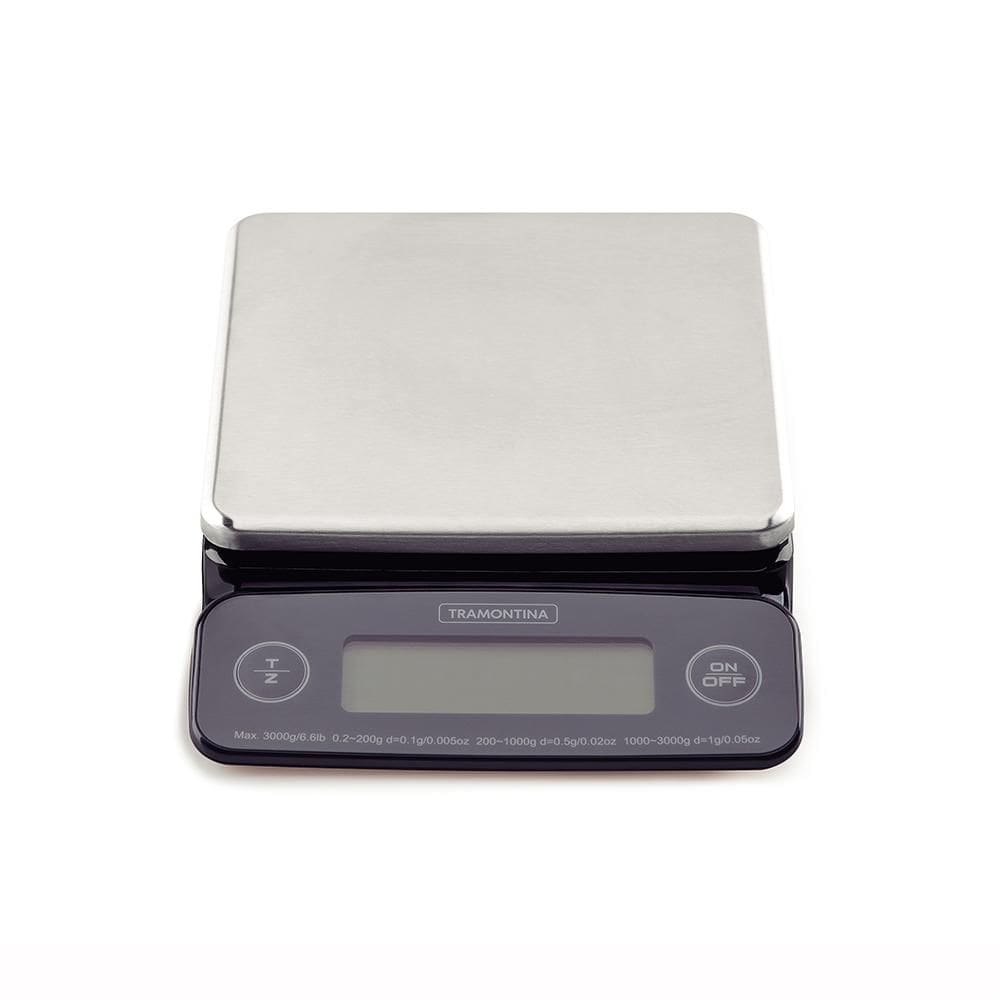 Balança Digital Base em Aço Inox Alta Precisão Para Cozinha Adatto 3kg - Tramontina 61101050