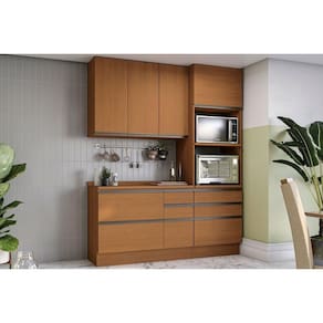 Kit de Cozinha Completa 4 Peças Maxxi (1Aéreo+1Balcão+1TorreQuente+1Complemento) C4P162 Canela - Kappesberg