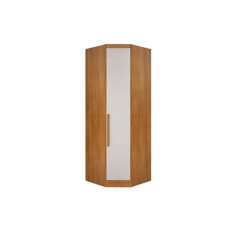 Guarda Roupa Closet Solteiro de Canto Oblíquo Rizon/Linea c/ 1 Porta Cumaru/Fendi 25 - Novo Horizonte