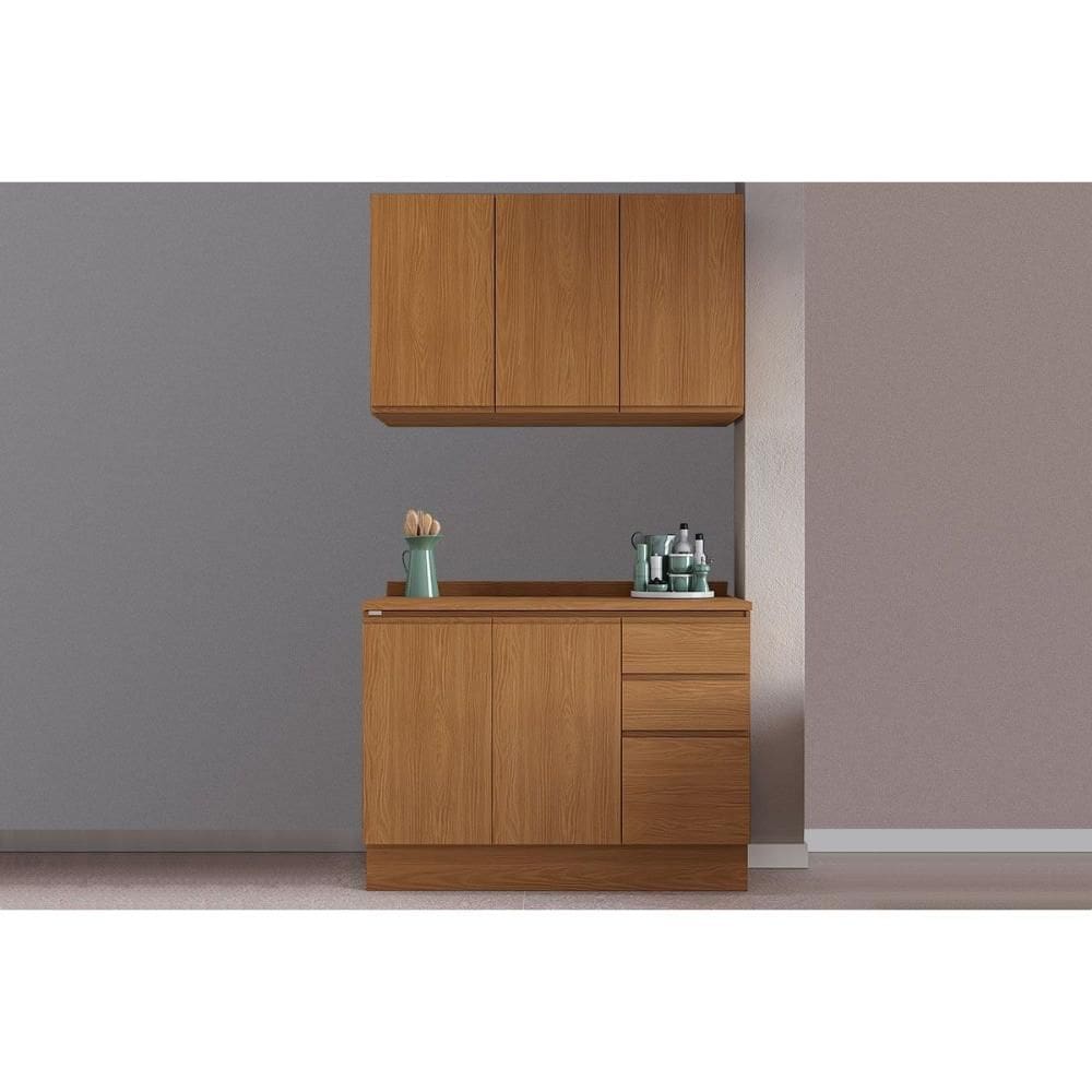 Cozinha Modulada Completa Ciela 3 Peças (1Aéreo+1Balcão+1Complemento) C3P21 Canela - Kappesberg