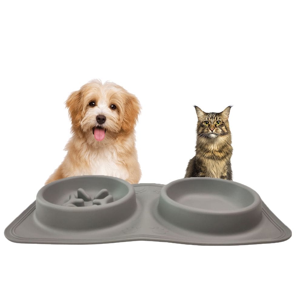 Bebedouro Comedouro Silicone 2 Em 1 Cachorro Gato Pet Agua Comida Raçao Dobravel Portatil Passeio Viagem
