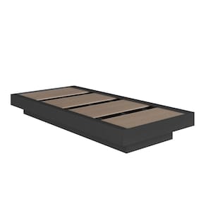 Cama Solteiro Suspensa Grafite MDP 92x192x25,5cm Zurique Quarto Art In Móveis